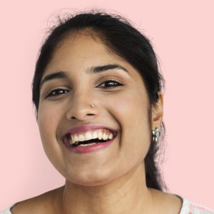 Smiling Indian woman, face portrait